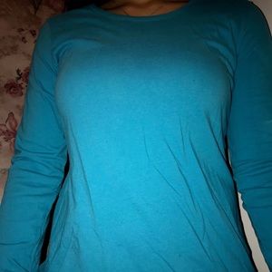 Hanes Blue Long Sleeve Shirt